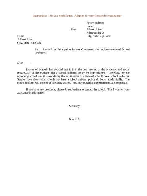 Sample Letter To School Principal From Parent Fill Out And Sign Online