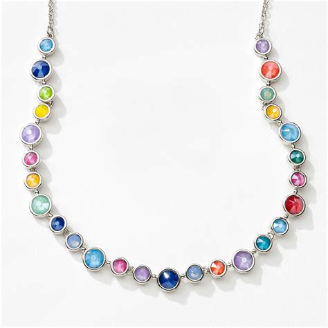 All Around Necklace Item 1468N Crystal Summer Blue Crystal Buttercup