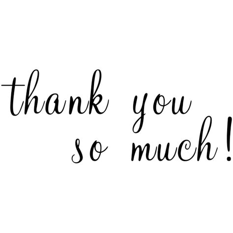 Thank You So Much Handwritten Rubber Stamp Simply Stamps