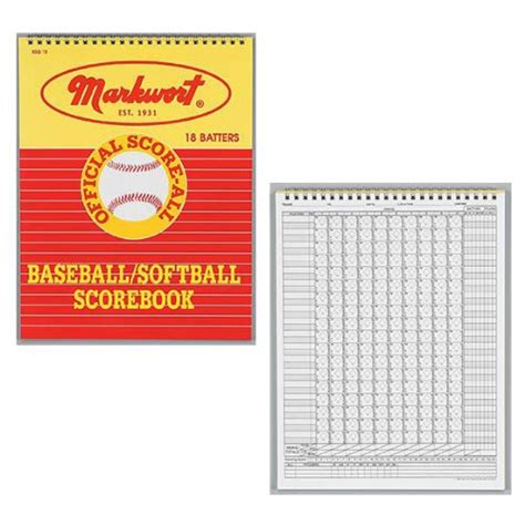 Markwort Baseball And Softball Scorebook 26 Games