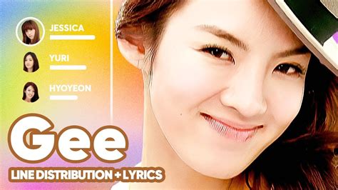 Girls Generation Gee Line Distribution Lyrics Karaoke Patreon Requested Youtube