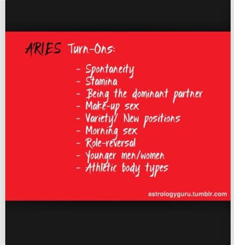 Aries Turn Ons Zodiac Star Signs Aries Aries Men