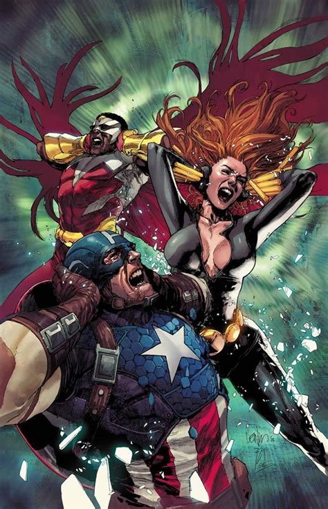 Leinil Yu Avengers 15 Ms Marvel Captain Marvel Captain America
