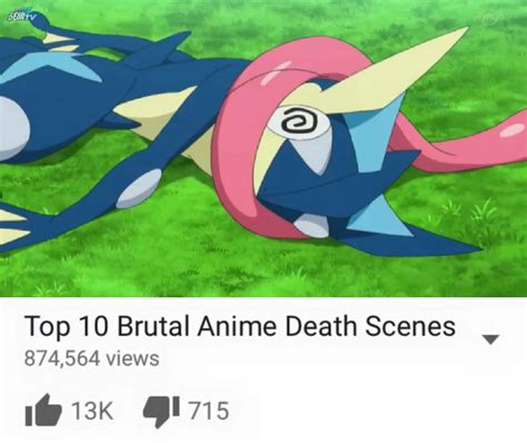 top 10 most brutal anime death scenes feat greninja top 10 anime list parodies know your meme