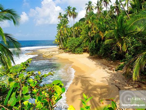 Caribbean Sea Beach Costa Rica Stock Photo