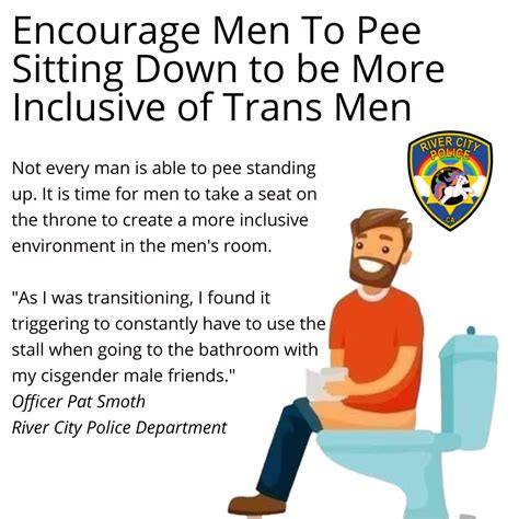 river city california police department on twitter encourage men to pee sitting down to be