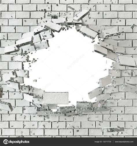 Abstract Broken Brick Wall — Stock Photo 132717730