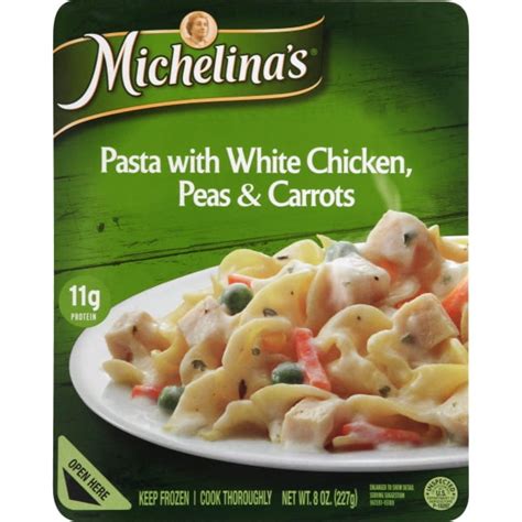 Michelinas Pasta With White Chicken Peas And Carrots 8 Oz Tray