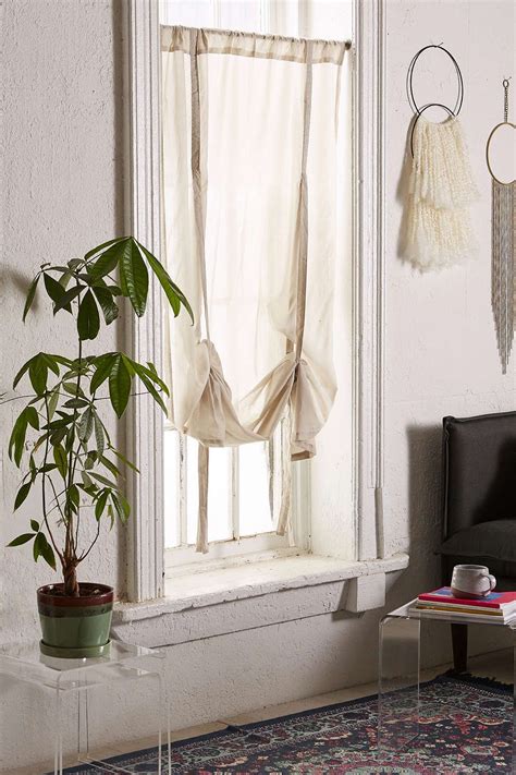 The curtains have a pole pocket and something called tunnel tab construction, but i also have here's yet another idea for hanging sheers behind your drapes, using the similar idea i mentioned in. Draped Shade Curtain | Urban outfitters curtains, Curtains ...