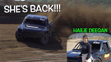 Hailie Deegan Back In Her Off Road Truck Youtube