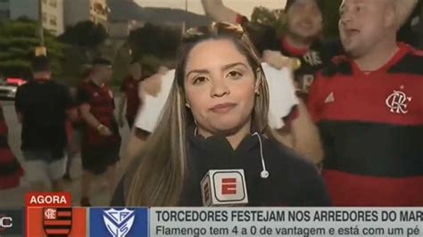 vídeo repórter da espn é assediada ao vivo