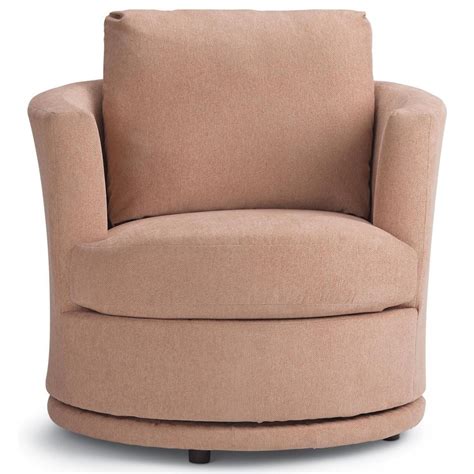 Best Home Furnishings Tina Mid Century Modern Swivel Barrel Chair