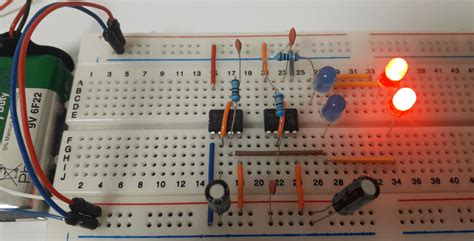 555 Timer Led Police Flasher Schematic Circuit Circuit Diagram