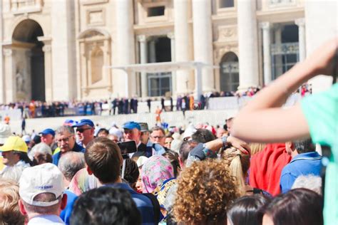 People In Vatican City Wait For The Papal Conclave Editorial Stock