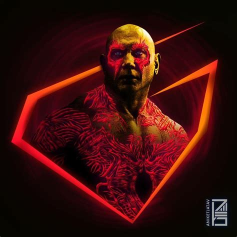 Draxmarvel Neon Potraits Painting Marvel Artwork Marvel Superheroes