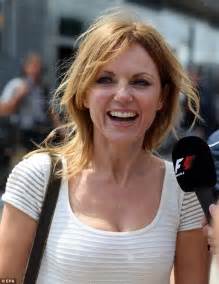 Geri Halliwell Is In Pole Position Wearing Summery White Dress As She