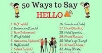 How to Say HELLO in Different Languages...! - ESLBuzz Learning English