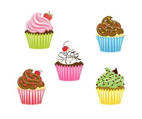 Cupcake Clipart Digital For Scrapbooking Stationery Etc Instant