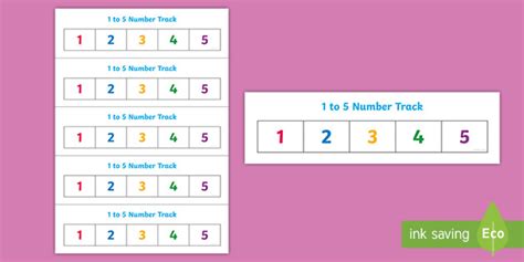 👉 Numbers 1 To 5 Number Track Teacher Made