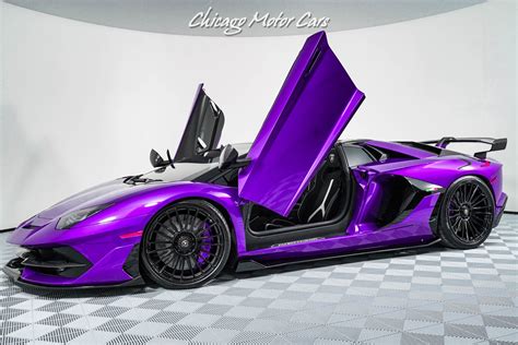 Used 2021 Lamborghini Aventador Svj Roadster Rare Viola Parsifae Tons