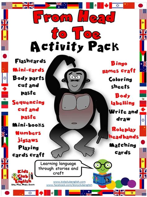 From Head To Toe Activity Pack Body Animals Actions Amped Up