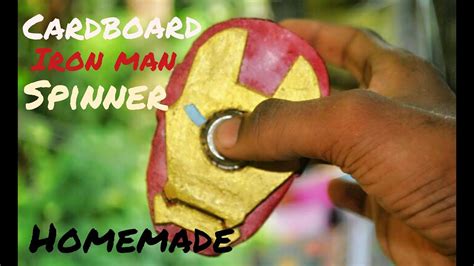 Cardboard Diy Iron Man Fidget Spinner New Youtube