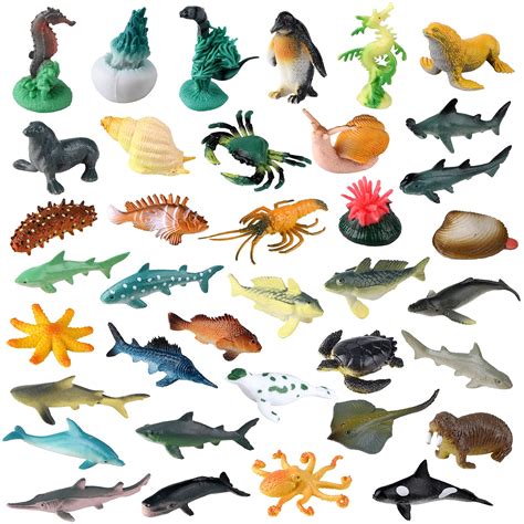 Buy Ootsr 36 Pack Ocean Sea Animals Toys Set Mini Plastic Sea