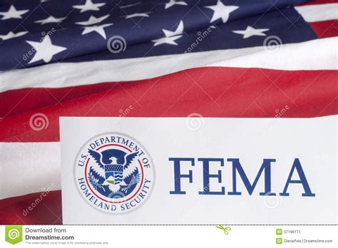 Fema Us Homeland Security Form Stock Image Image Of Document