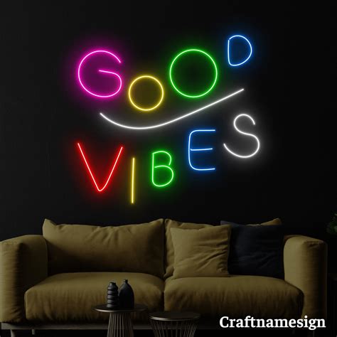 Good Vibes Led Neon Sign Craft Name Sign