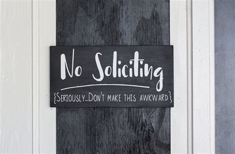 Funny No Soliciting Seriously Dont Make This Awkward Etsy