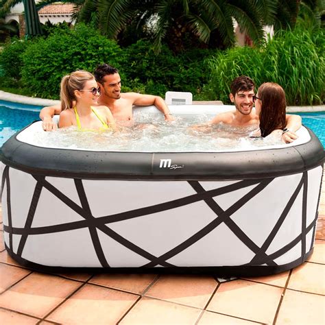 Buy Mspa Bold Looking Square Soho Bubble Inflatable Hot Tub Portable