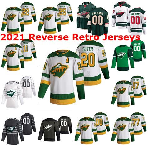 The nhl reverse retro collection offers a fun twist on the alternate minnesota wild jersey, inverting your team's iconic color scheme for an exciting new look. 2020 Minnesota Wild 2021 Reverse Retro Jerseys Victor Rask Jersey Eric Staal Mats Zuccarello ...