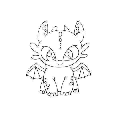 Baby Toothless Coloring Pages