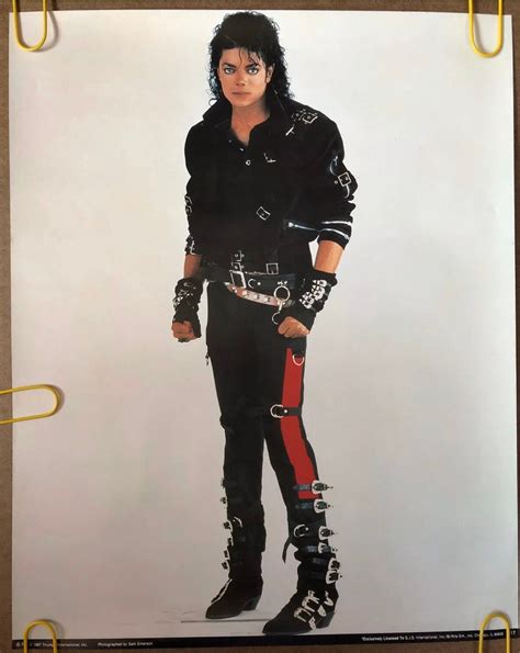 Original Vintage Poster Michael Jackson Bad 1980s Music Etsy