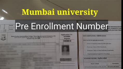 Where To Get Mumbai University Application Pre Enrollment Number