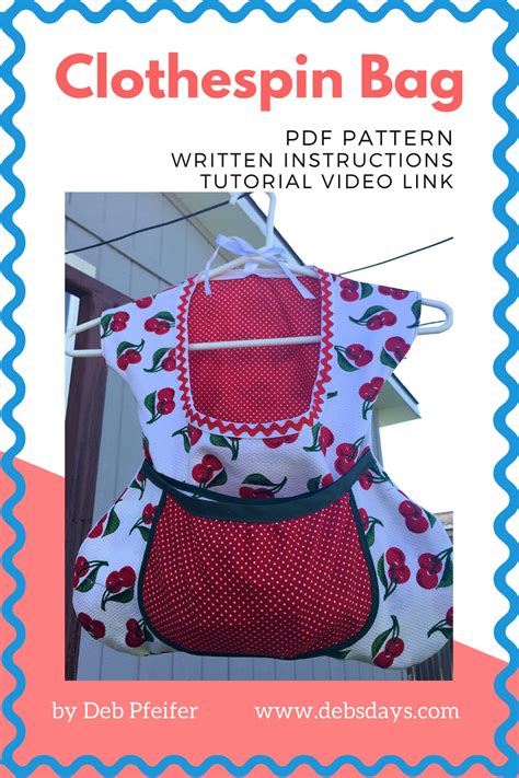 Clothespin Dress Bag Pdf Sewing Pattern Instant Digital Etsy