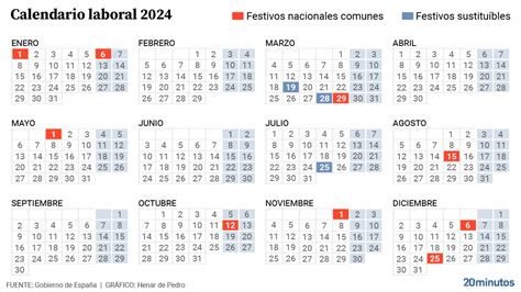 Calendario Laboral 2024 Próximos Festivos Puentes Findes Largos Y