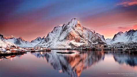 Free Download Hd Wallpaper Mount Olstind Reine Lofoten Islands
