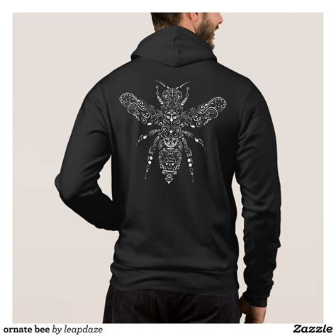 Ornate Bee Hoodie Hoodies Fashion Graphic Sweatshirts