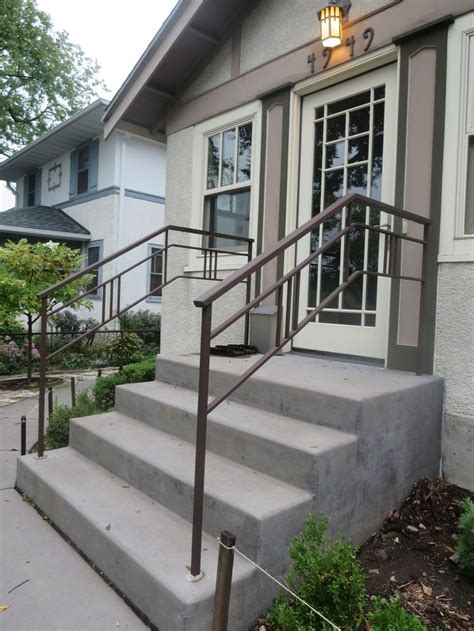 Our reputation is based on 100% customers satisfaction. Exterior Step Railings | O'Brien Ornamental Iron | Railings outdoor, Outdoor stair railing ...