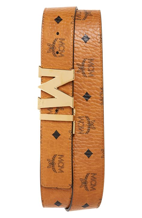 Mcm Reversible Signature Leather Belt Nordstrom