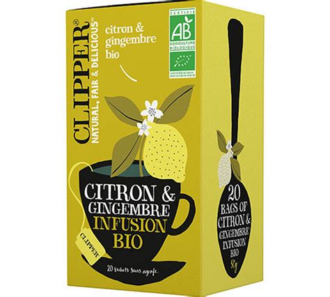 Clipper Lemon And Ginger Herbal Tea Bags