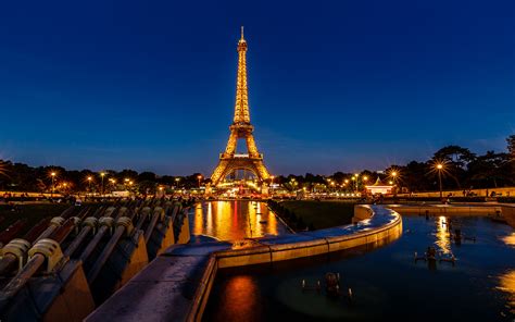 46 View Eiffel Tower Paris Tower Eiffel Evening Desktop France