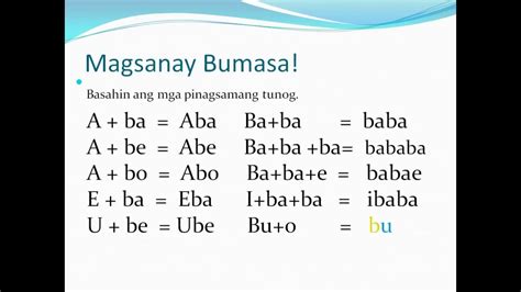 Unang Hakbang Sa Pagbasa Part 8 Abakada Tagalog Reading Youtube