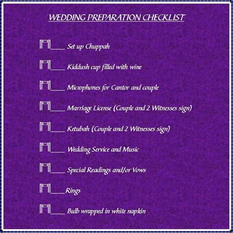 List wedding preparation checklist spreadsheet collections. www.StThomasJewishWeddings.com - Helpful WEDDING ...