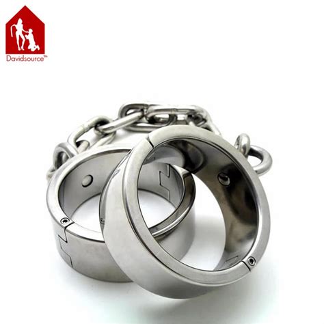 Aliexpress Com Buy Davidsource Beamy Stainless Metal Ankle Cuffs For Men Restraint Locking