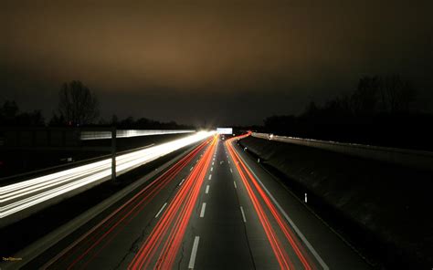 Highway At Night Wallpaper