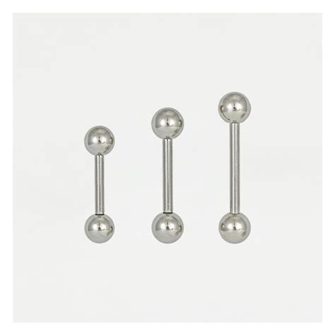 Steel Straight Barbell 1mm 12mm And 16mm By Kingsley Ryan