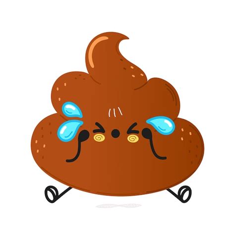 Chewing Poop Emoji Cartoon Vector Clipart Friendlystock