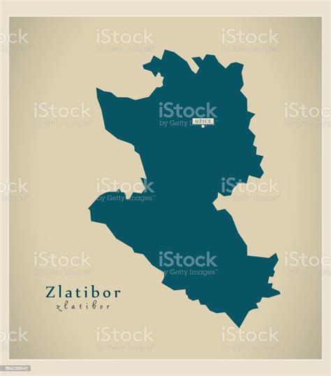Modern Map Zlatibor Rs Stock Illustration Download Image Now